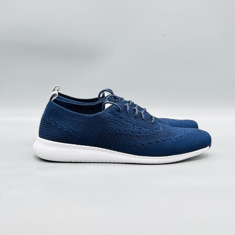 Cole Haan Shoes Womens 8.5 Blue Knit 2.ZEROGRAND Low Top Sneakers Comfort Casual